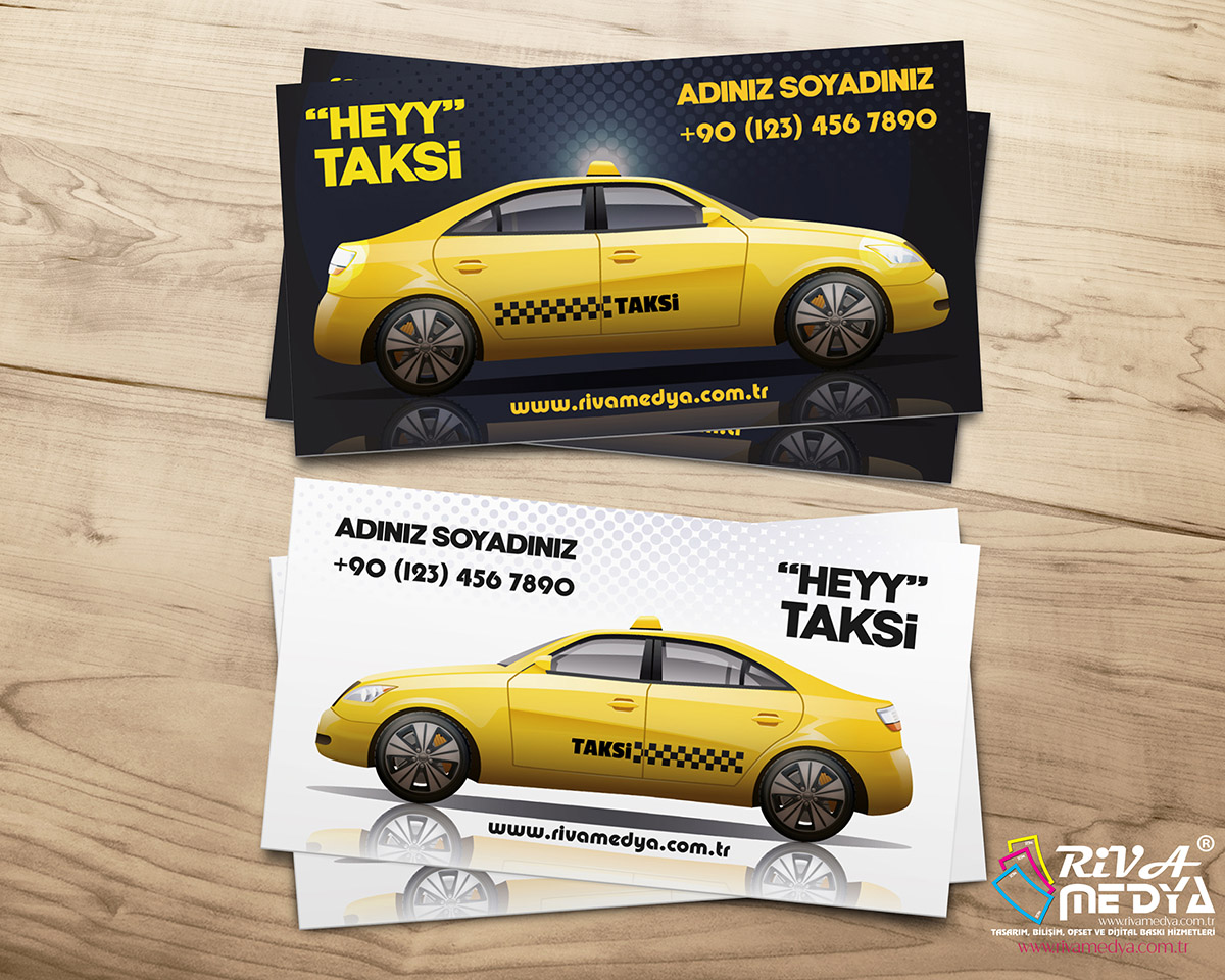 Heyy Taksi Kartvizit - Hazır Kartvizit Tasarımı