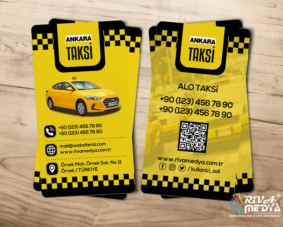 Ankara Taksi Kartvizit - Hazır Kartvizit Tasarımı