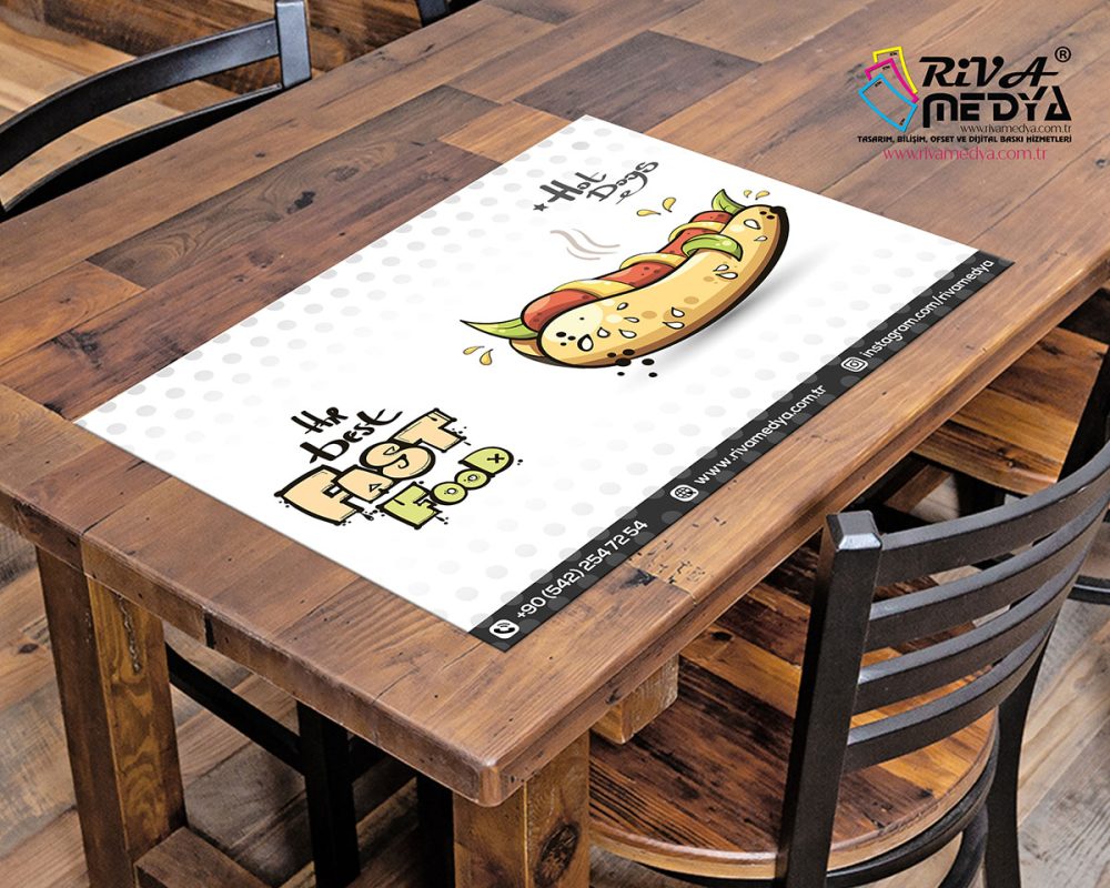 Hot Dogs Amerikan Servis - Tepsi Altı - Hazır Amerikan Servis Kağıdı