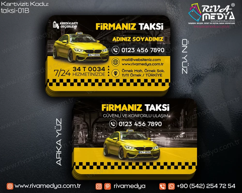 Taxi Kartvizit Örneği
